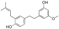 4-(2-(3-Hydroxy-5-methoxyphenyl)ethyl)-2-(3-methyl-2-butenyl)phenol 结构式