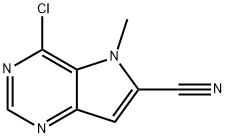 5H-Pyrrolo[3,2-d]pyrimidine-6-carbonitrile, 4-chloro-5-methyl- 结构式