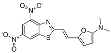 2-Furanamine,  5-[2-(4,6-dinitro-2-benzothiazolyl)ethenyl]-N,N-dimethyl- 结构式