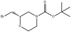 (2S)-2-(溴甲基)-4-吗啉羧酸叔丁酯 结构式