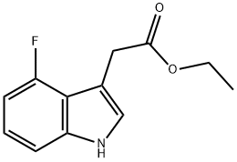4-氟-3-吲哚乙酸乙酯 结构式