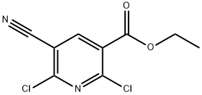 2,6-二氯-5-氰基烟酸乙酯 结构式