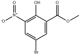 5-溴-2-羟基-3-硝基-苯甲酸甲酯 结构式