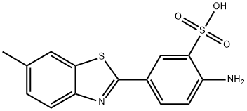 2-amino-5-(6-methylbenzothiazol-2-yl)benzenesulphonic acid  结构式