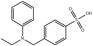 4-((乙基苯胺)甲基)苯磺酸 结构式