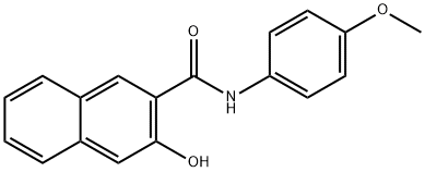 3-羟基-4'-甲氧基-2-萘甲酰苯胺 结构式