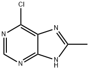 9H-PURINE,6-CHLORO-8-METHYL- 结构式