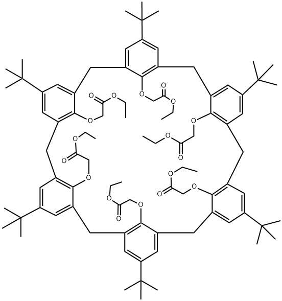4-对叔丁基杯[6]芳烃六乙酸六乙酯 结构式
