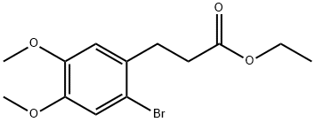 3-(2-BROMO-4,5-DIMETHOXY-PHENYL)-PROPIONIC ACID ETHYL ESTER 结构式