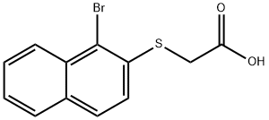 2-[(1-溴萘-2-基)硫烷基]乙酸 结构式