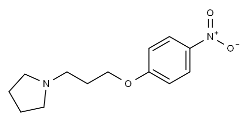 1-(3-(4-硝基苯氧基)丙基)吡咯烷 结构式