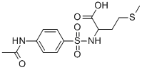 2-({[4-(ACETYLAMINO)PHENYL]SULFONYL}AMINO)-4-(METHYLTHIO)BUTANOIC ACID 结构式