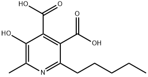3,4-Pyridinedicarboxylic  acid,  5-hydroxy-6-methyl-2-pentyl- 结构式