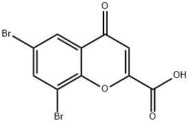 6,8-DIBROMOCHROMONE-2-CARBOXYLIC ACID 结构式