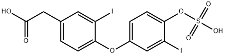 2-[3-iodo-4-(3-iodo-4-sulfooxy-phenoxy)phenyl]acetic acid 结构式