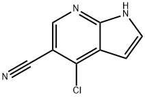 4-氯-1H-吡咯并[2,3-B]吡啶-5-甲腈 结构式