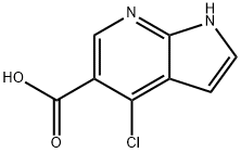 4-氯-1H-吡咯并[2,3-B]吡啶-5-羧酸 结构式