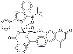 4-Methylumbelliferyl 2,3,4-Tri-O-benzoyl-6-O-(tert-butyldiphenylsilyl)-β-D-galactopyranoside 结构式