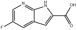 5-氟-1H-吡咯并[2,3-B]吡啶-2-甲酸 结构式