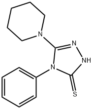4-苯基-5-哌啶-1-基-4H-1,2,4-三唑-3-硫醇 结构式