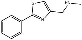N-甲基-1-(2-苯基-1,3-噻唑-4-基)甲胺二盐酸盐 结构式