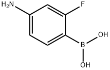 (4-氨基-2-氟苯基)硼酸 结构式