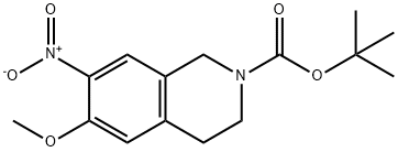 6-甲氧基-7-硝基-3,4-二氢异喹啉-2(1H)-羧酸叔丁酯 结构式