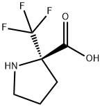 2-(三氟甲基)-D-脯氨酸 结构式