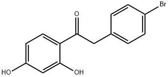 2-(4-BROMOPHENYL)-1-(2,4-DIHYDROXYPHENYL)ETHANONE 结构式
