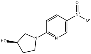 (3R)-1-(5-nitropyridin-2-yl)pyrrolidin-3-ol 结构式