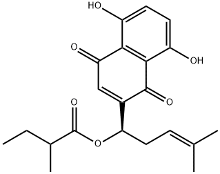 Α-甲基-正丁酰紫草素 结构式