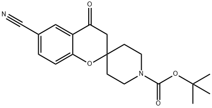 6-氰基-4-氧代螺[苯并二氢吡喃-2,4 '-哌啶]-1 '-羧酸TERT丁酯 结构式