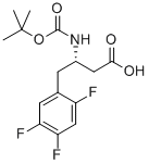 (BETAS)-BETA-叔丁氧羰基氨基-2,4,5-三氟苯丁酸 结构式