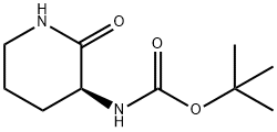 S)-2-哌啶酮-3-氨基甲酸叔丁酯 结构式
