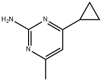 4-环丙基-6-甲基嘧啶-2-胺 结构式
