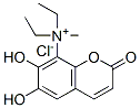 (6,7-dihydroxy-2-oxo-chromen-8-yl)methyl-diethyl-azanium chloride 结构式
