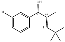 (R*,R*)-3-氯-alpha-[1-(叔丁基氨基)乙基]苯甲醇 结构式