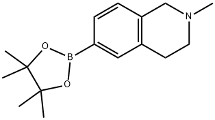 2-甲基-6-(4,4,5,5-四甲基-1,3,2-二氧杂硼硼烷-2-基)-1,2,3,4-四氢异喹啉 结构式