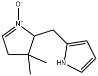 1H-Pyrrole,  2-[(3,4-dihydro-3,3-dimethyl-1-oxido-2H-pyrrol-2-yl)methyl]- 结构式