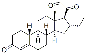 16 alpha-ethyl-19-nor-4-pregnene-3,20-dione-21-al 结构式