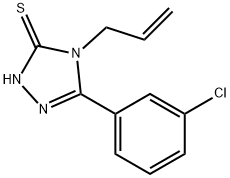 4-烯丙基-5-(3-氯苯基)-2H-1,2,4-三唑-3-硫酮 结构式