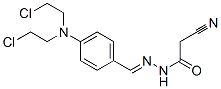 N-[[4-[bis(2-chloroethyl)amino]phenyl]methylideneamino]-2-cyano-acetam ide 结构式