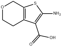 2-氨基-5,7-二氢-4H-噻吩并[5,4-C]吡喃-3-羧酸 结构式