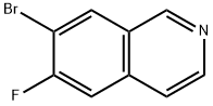 7-溴-6-氟异喹啉 结构式