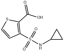 3-(环丙基氨磺酰基)噻吩-2-羧酸 结构式