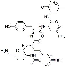 N-acetyllysyl-arginyl-tyrosyl-asparaginyl-leucinamide 结构式