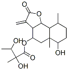 2,3-Dihydroxy-2-methylbutanoic acid dodecahydro-6-hydroxy-5a,9-dimethyl-3-methylene-2-oxonaphtho[1,2-b]furan-4-yl ester 结构式