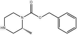 (R)-2-甲基-1-哌嗪甲酸苄酯 结构式