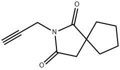 2-(2-Propynyl)-2-azaspiro(4.4)nonane-1,3-dione 结构式