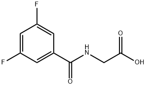 Glycine, N-(3,5-difluorobenzoyl)- 结构式